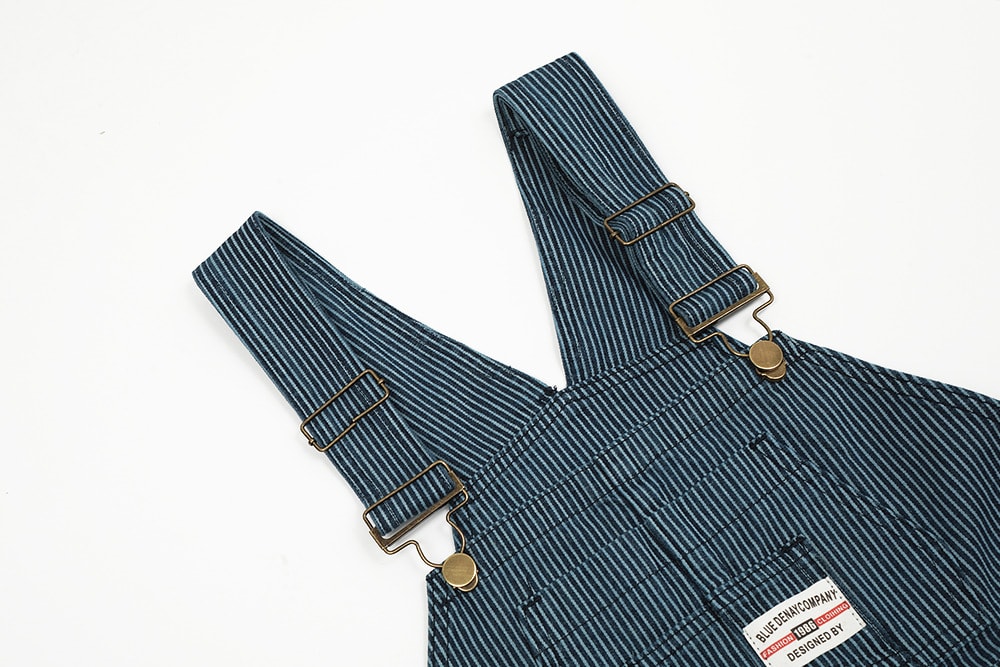 Vertical Stripes Working Bib Top Pants Men view 11