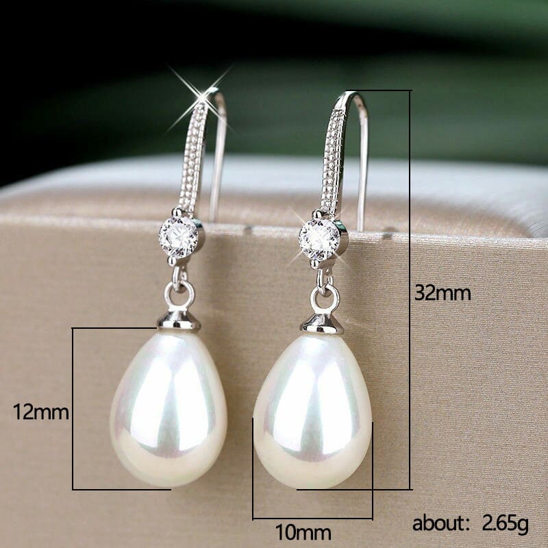 Women's Elegant Drop-shaped Imitation Pearl Long Earrings view 2