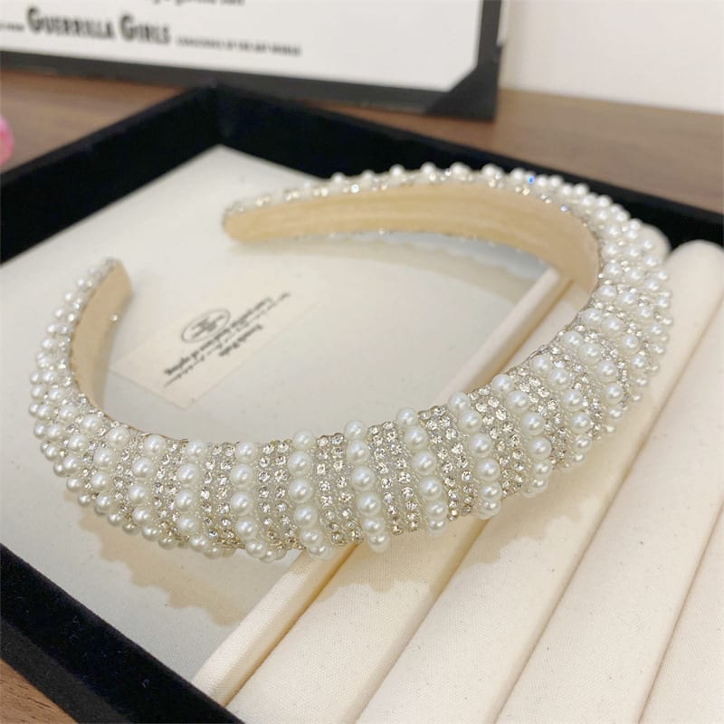 Heavy Industry Light Luxury New High-grade High-definition Pearl Headband view 2