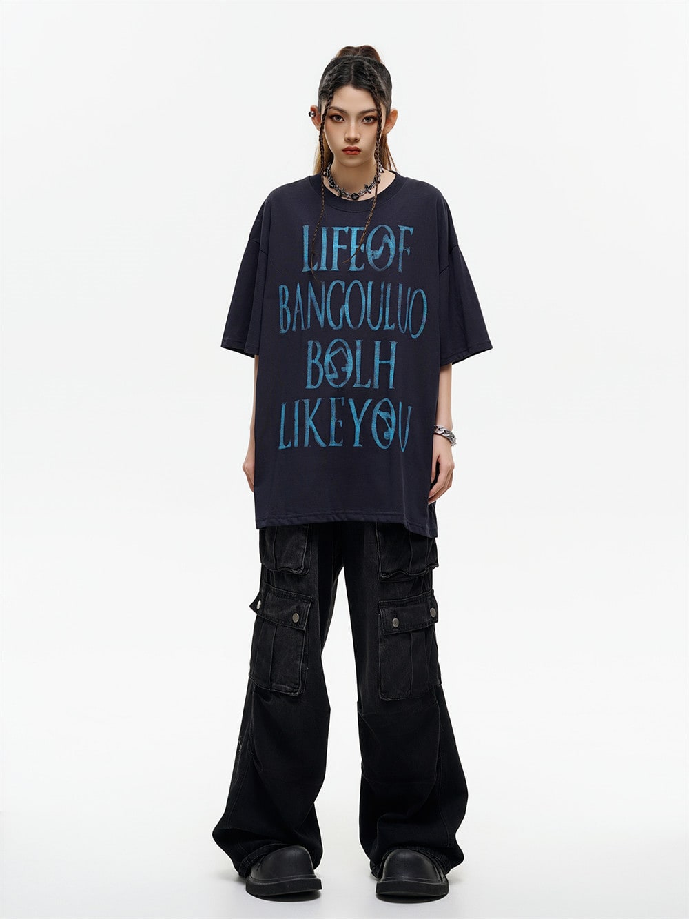 Fashion Letter Print Short-sleeve T-shirt Men view 18
