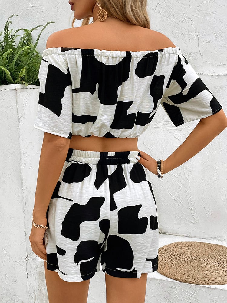 European And American Summer Women's Casual Shorts Suit Two-piece Set view 6