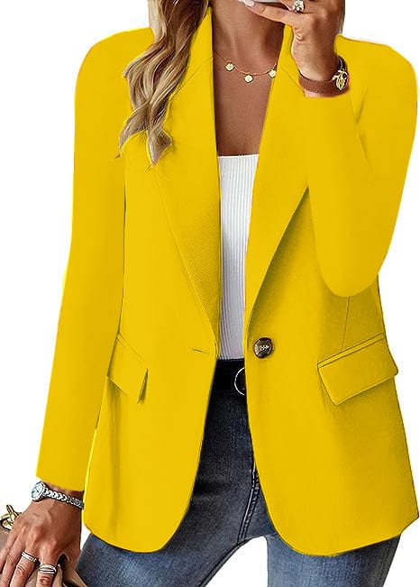 Fashion Casual Women Blazer Long-sleeved Solid Color Casual Cardigan Small Suit Jacket For Women Elegant Office Lady Outerwear view 8