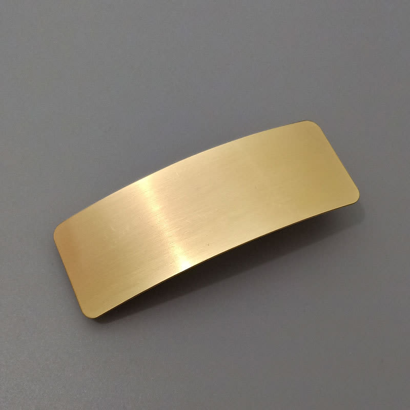 Brushed Metal Barrettes European American Simple Versatile Temperament Ins Fashion Normcore Style Ponytail Clip view 5