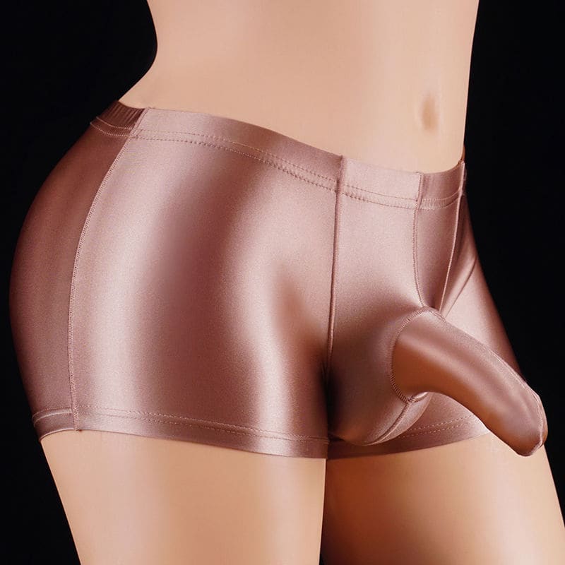 Aircraft Pants Men's Boxers Shiny Silky High Elastic Underwear Lift Shorts Breathable Tights view 7