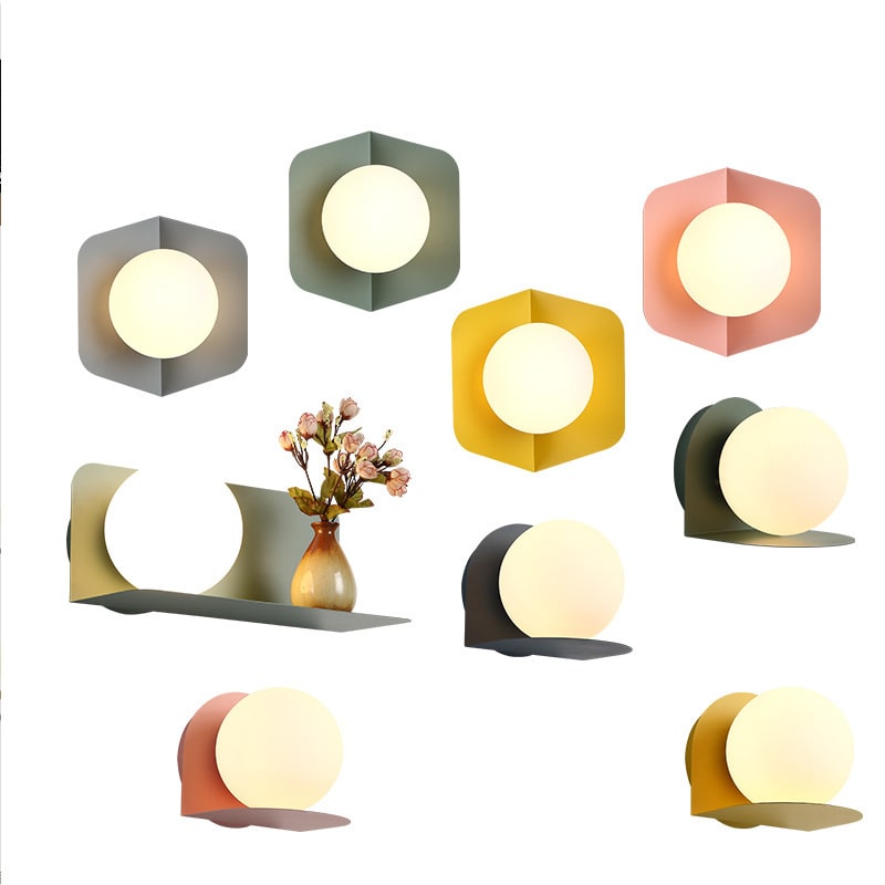 Color Macaron Corridor Aisle Wall Lamp view 2