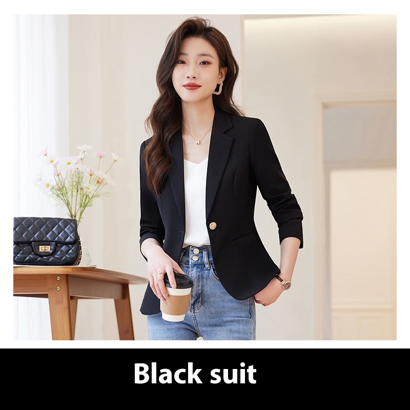 Temperament Office Wear Sense Fashion Slim-fitting Suit Top view 5