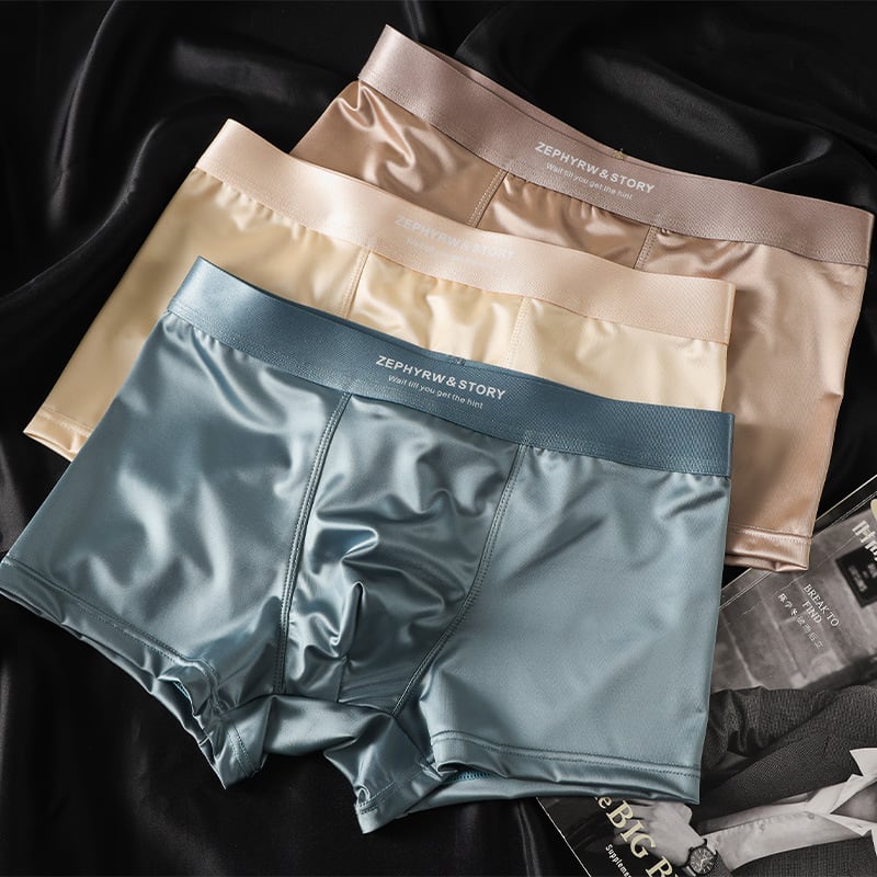 Men's Satin Light Luxury Ice Silk Underwear Summer view 16