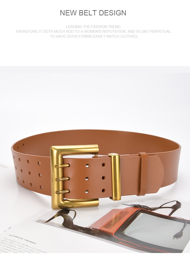 Three Button Waist Belt With Personalized Decorative Needle Buckle view 8