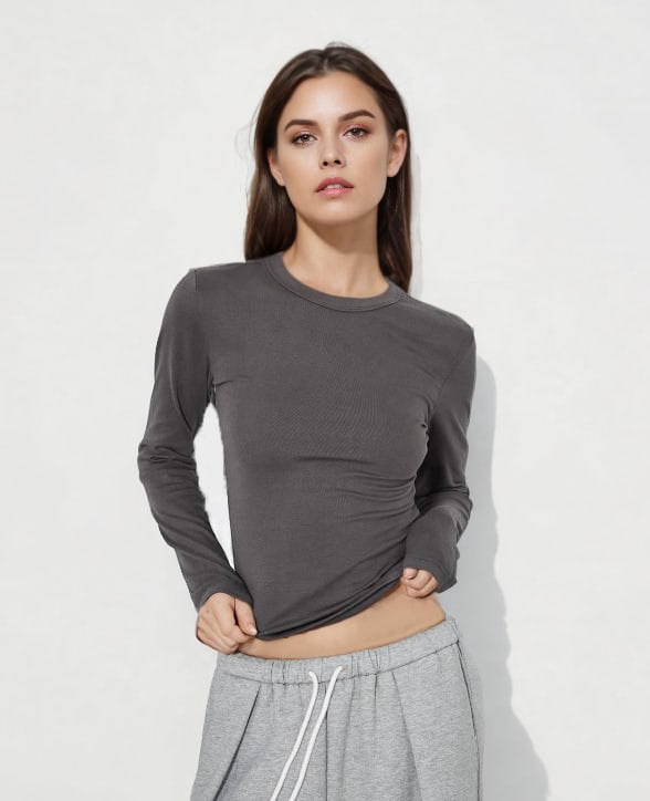 Shoulder Modal Stretch Tight Sports Long Sleeve view 4