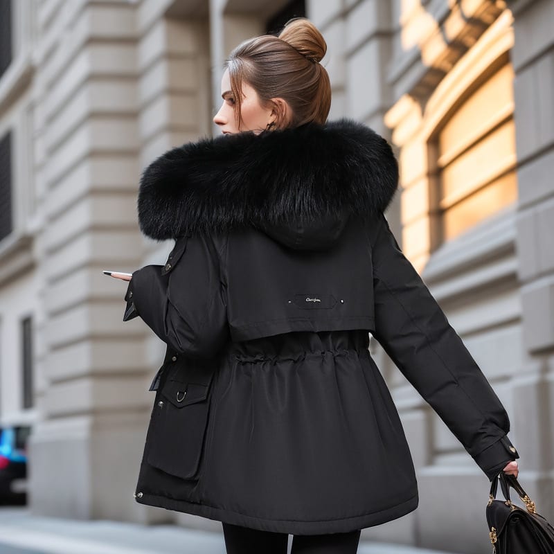 Women's Clothing Velvet Padded Thickened Coat view 5