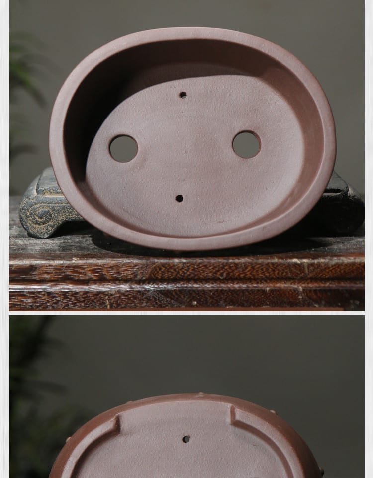 Purple Sand Flower Pot Oval Handmade view 6