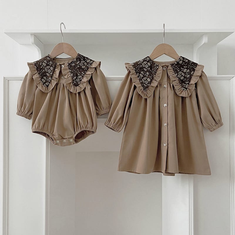 Long Sleeve Butt Wrap Clothes Romper Girl Dress view 4