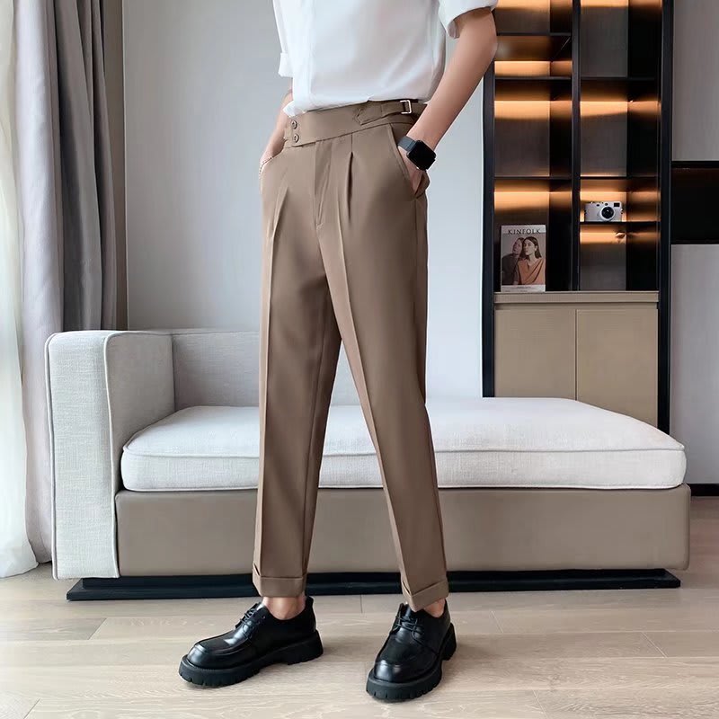 Men's High-waisted Trousers Draping Spring And Autumn High-grade Straight Pants view 10