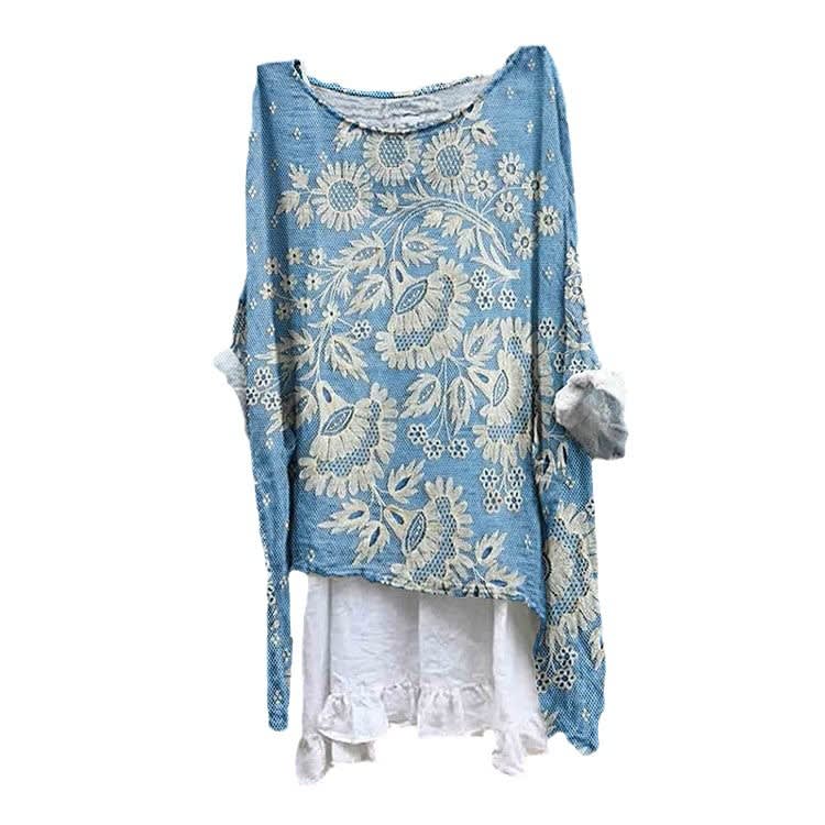 New Casual Long Sleeve Loose Printed Women's T-shirt view 5
