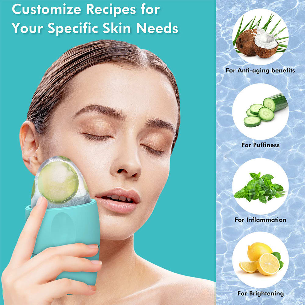 Silicone Ice Face Roller Contour Shrink Pores Remove Dark Circles Massage Skin Beauty Facial Roller For Eyes Neck Skin Care Tool view 14