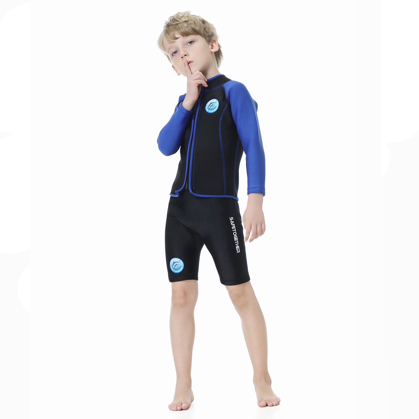 Children's Diving Suit Outdoor Long Sleeve Two-piece Swimsuit view 4