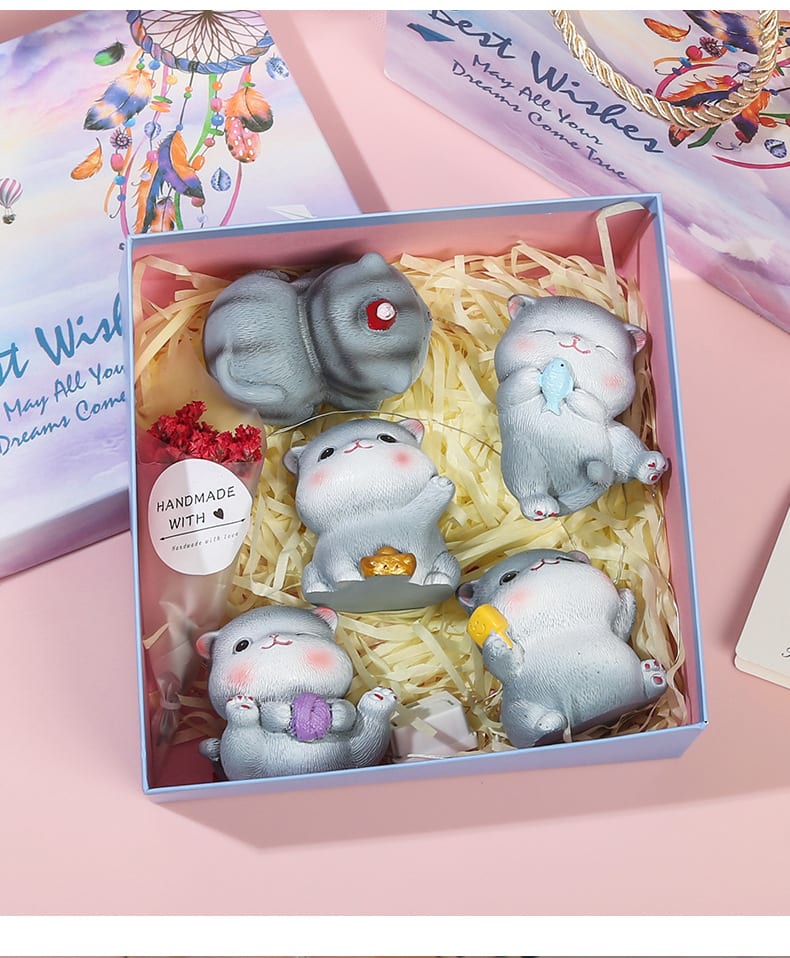 Cartoon Cute Cat Children's Room Cute Resin Decorations view 18
