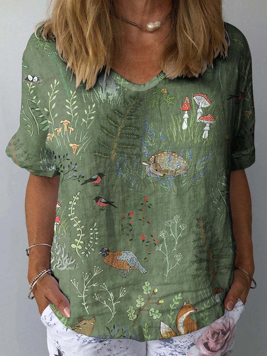 Women's Collarless Polyester Printed Top view 16
