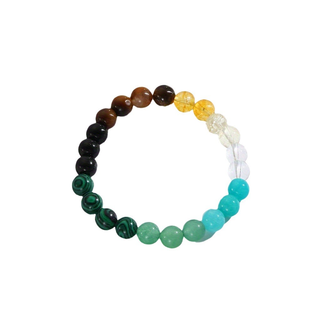 Universal Natural Stone Bracelet Citrine Dongling Stone Malachite Bracelet view 4