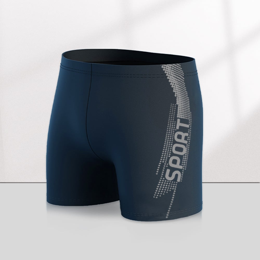 Men's Quick-drying Professional Sports Fitness High Waist Swimming Trunks view 4