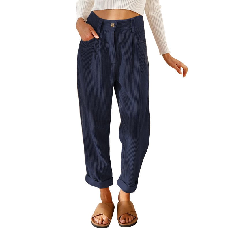 Baggy Corduroy Straight Pants Oversized Spodnie Elegant Trousers New Broek Women Causal Spring Fall High Wasit Pantalones view 21