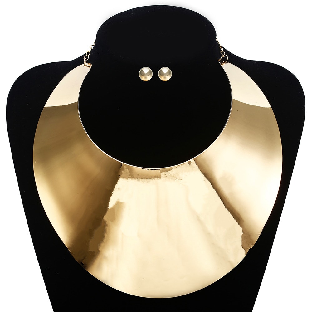 Exaggerated Choker African Metal Necklace view 14
