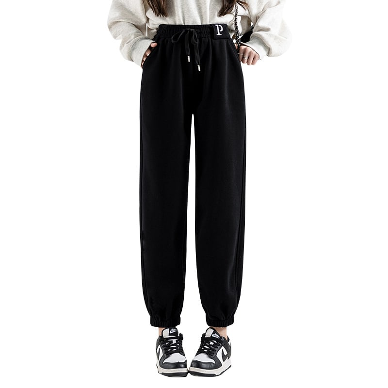 Fleece-lined Casual Harem Pants For Women view 8