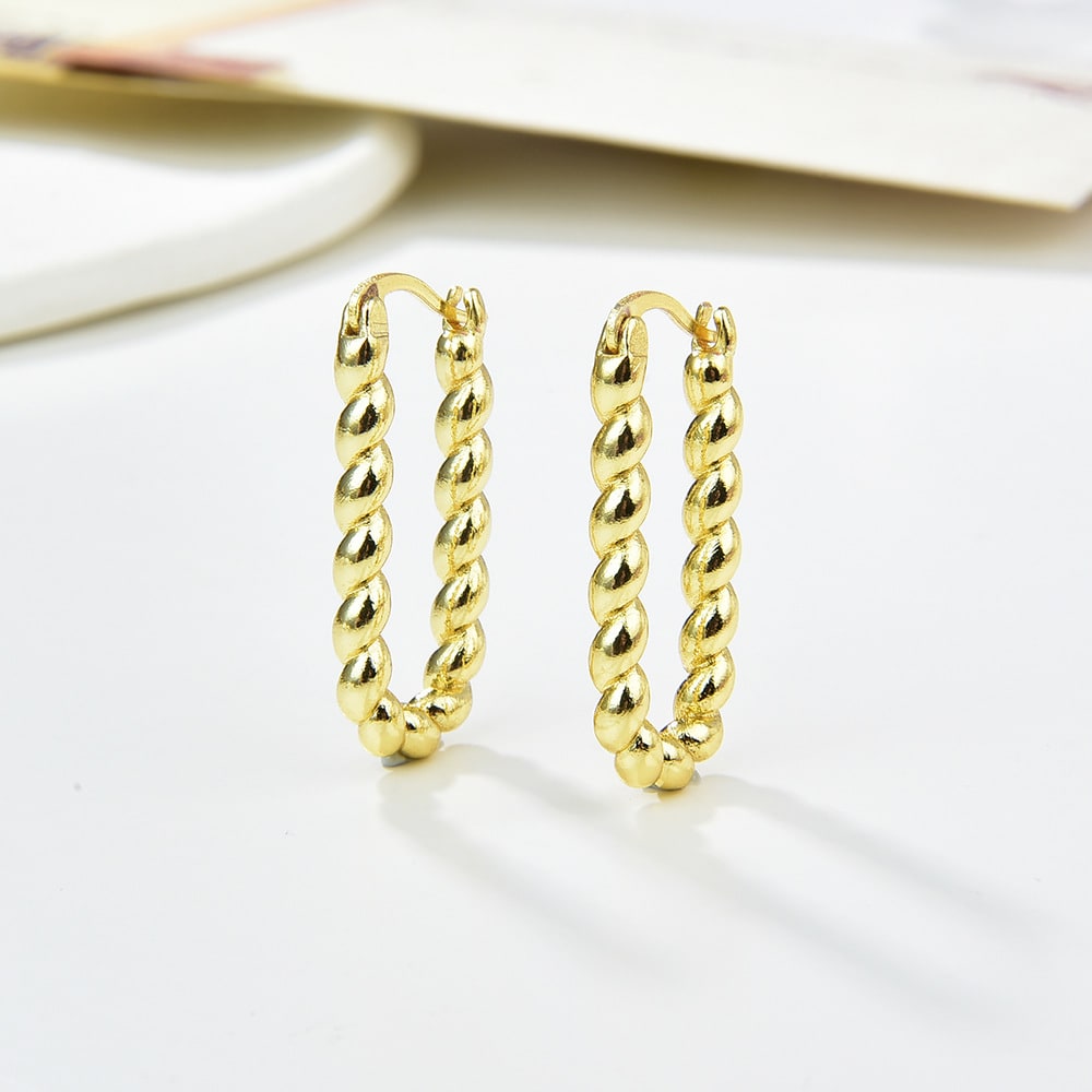 Ball Earrings Women's Accessories Square Threaded Form Simple Earrings view 1