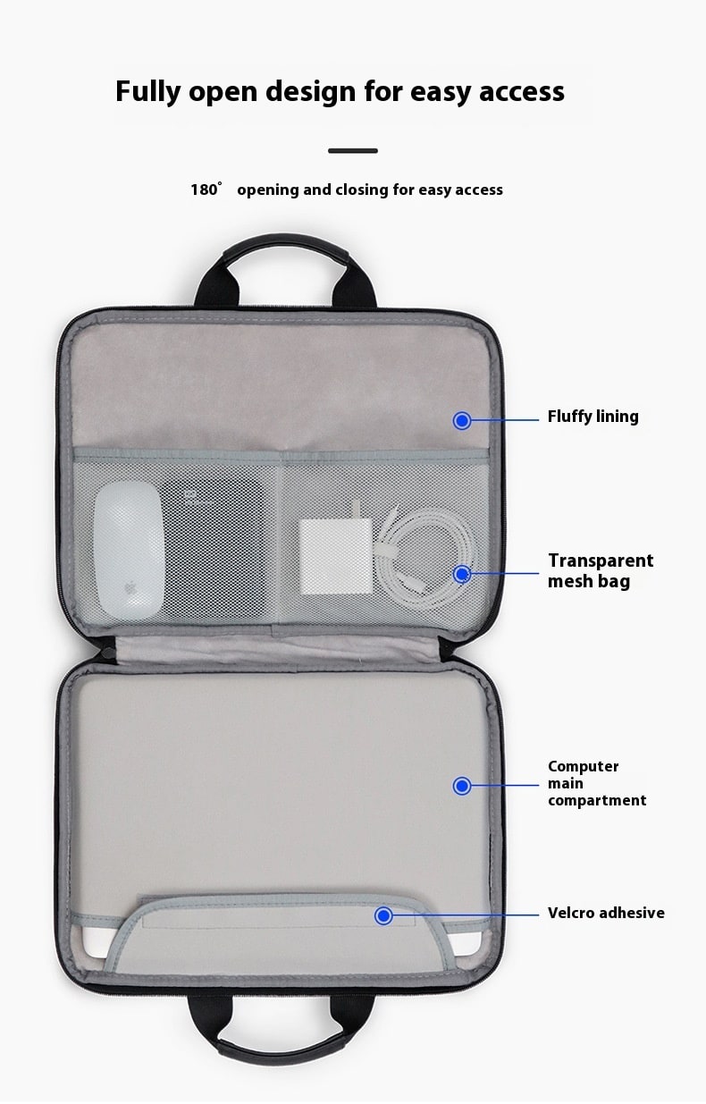 Encapsulate Full Open And Close Laptop Bag Men And Women Business view 10