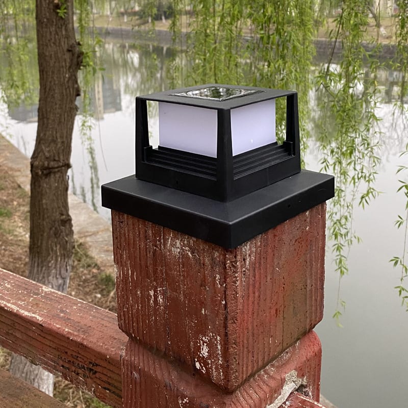 Outdoor Solar Pillar Lamp Home Courtyard view 5