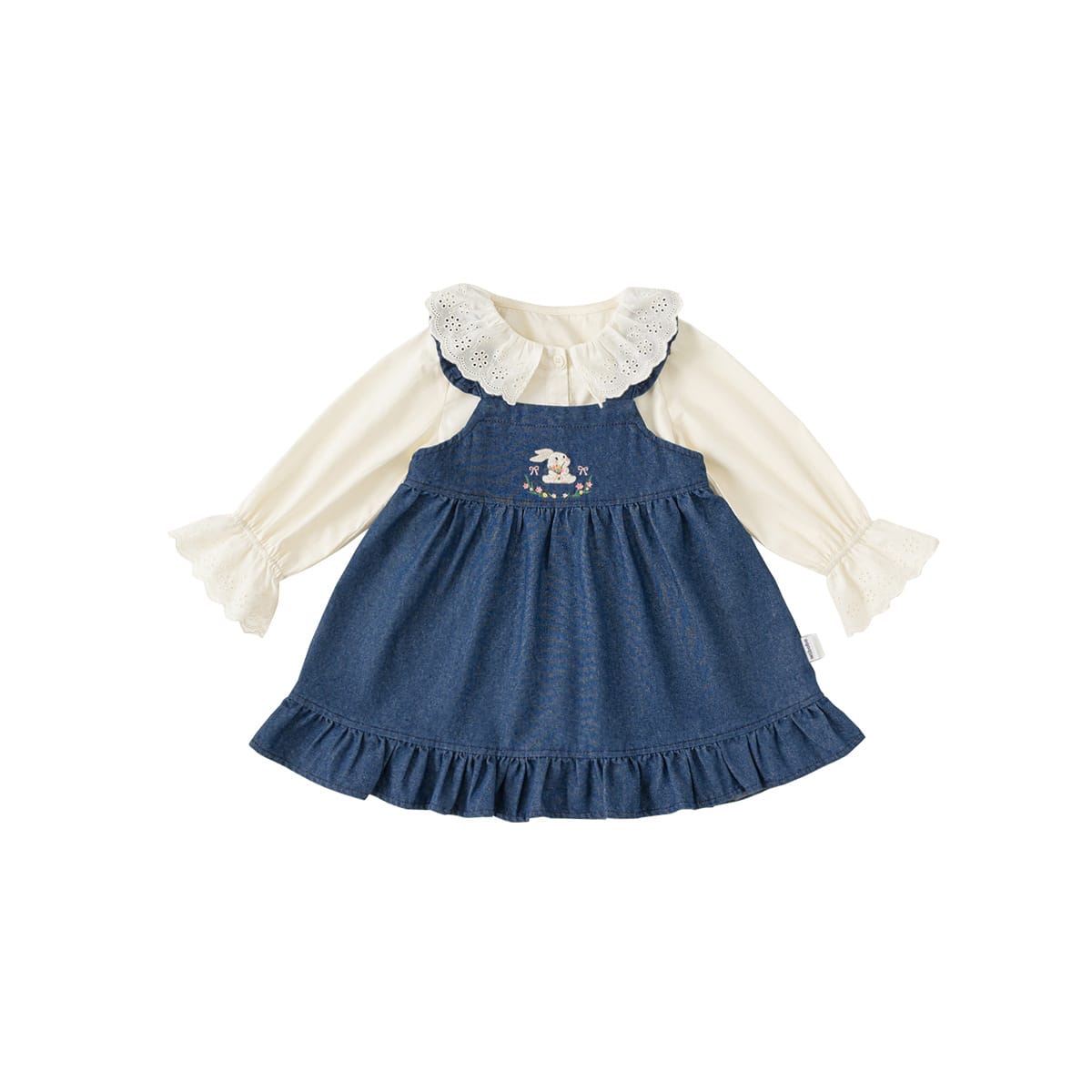 Children's Clothing Spring Long Sleeve Shirt Denim Skirt Suit view 3