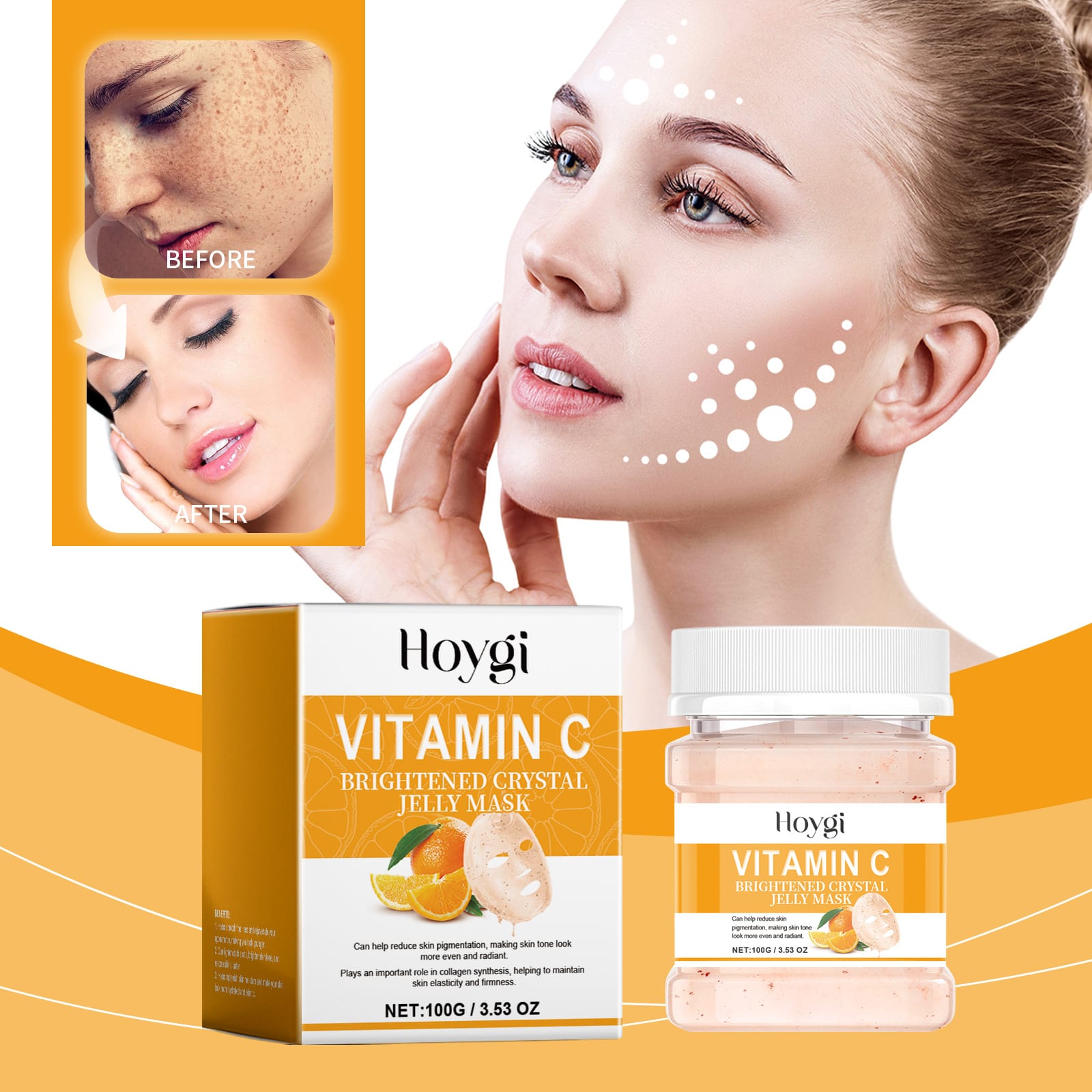 Vitamin C Moisturizing Mask Powder Repair Water Light Transparent view 2