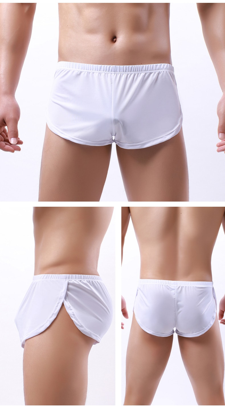 Men's Underwear Silky Round Edge Sports Underwear Home Shorts view 5