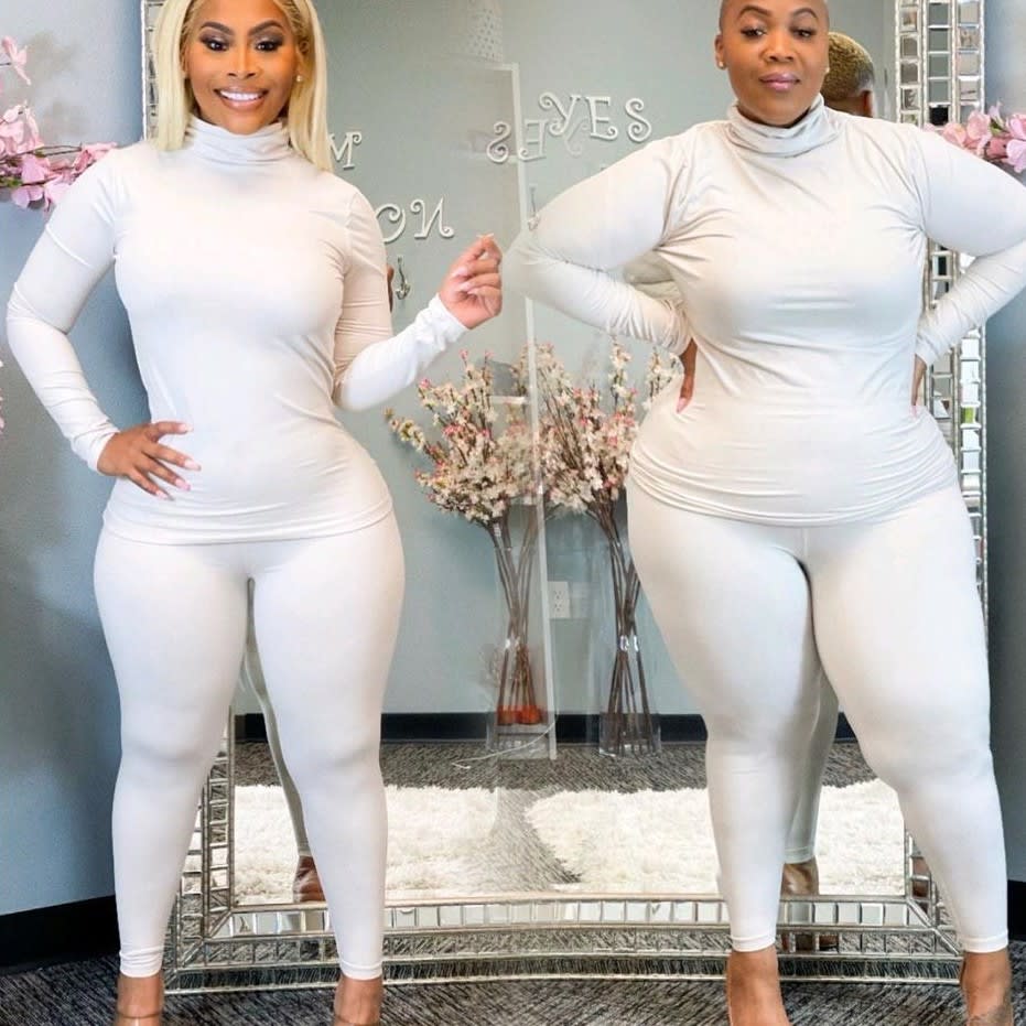 Solid Color Turtleneck Casual Two-piece Suit view 2