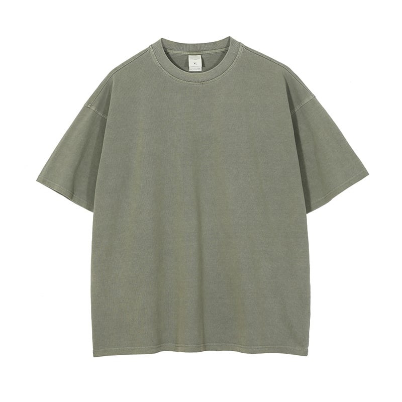 Washed And Worn Dyed Bright White Short Sleeve T-shirt view 11
