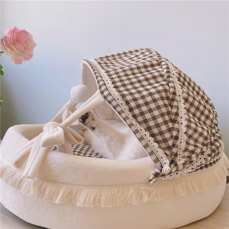 Pet Cradle Four Seasons Kennel Lattice Cat Bed view 7