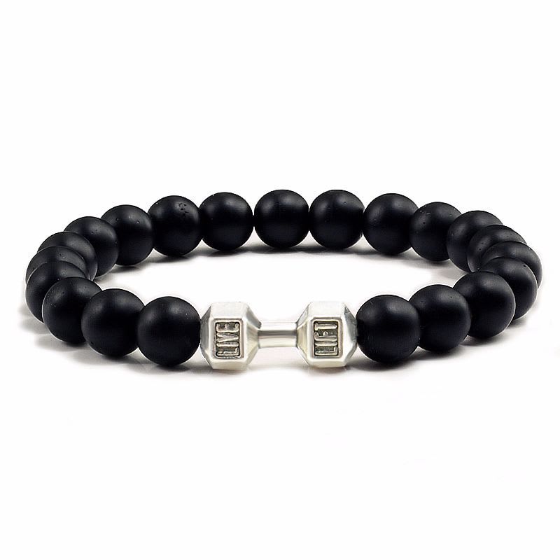 Natural Volcanic Stone Beads Bracelets Black Lava Men Women Bracelet Aromatherapy Essential Oil Diffuser Bangle view 3