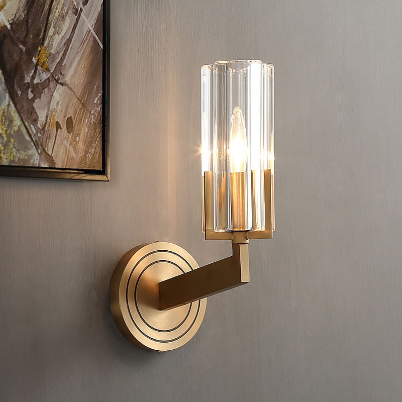 Light Luxury Copper Wall Lamp Bedroom Bedside Lamp Modern Minimalist view 4