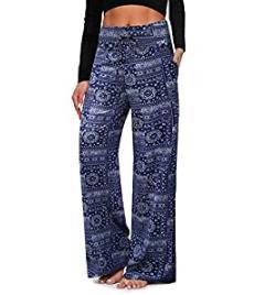Women's Pajama Printed Wide-leg Pants High Waist view 2