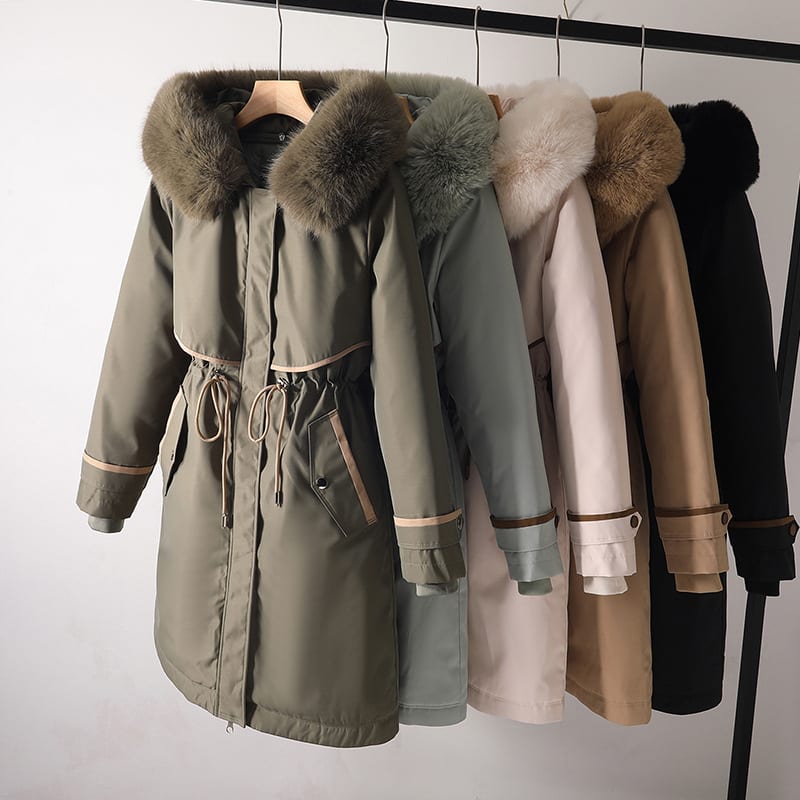 Women's Cotton-padded Coat With Removable Lining Hooded Down view 2
