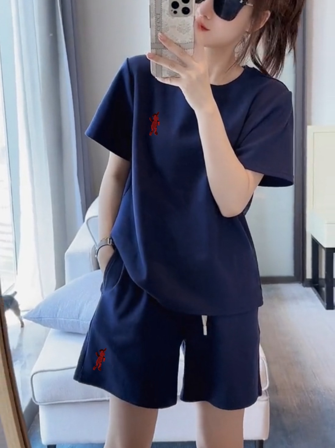 Women's Short-sleeved Clothes And Shorts Casual Running Clothes Two-piece Set view 11