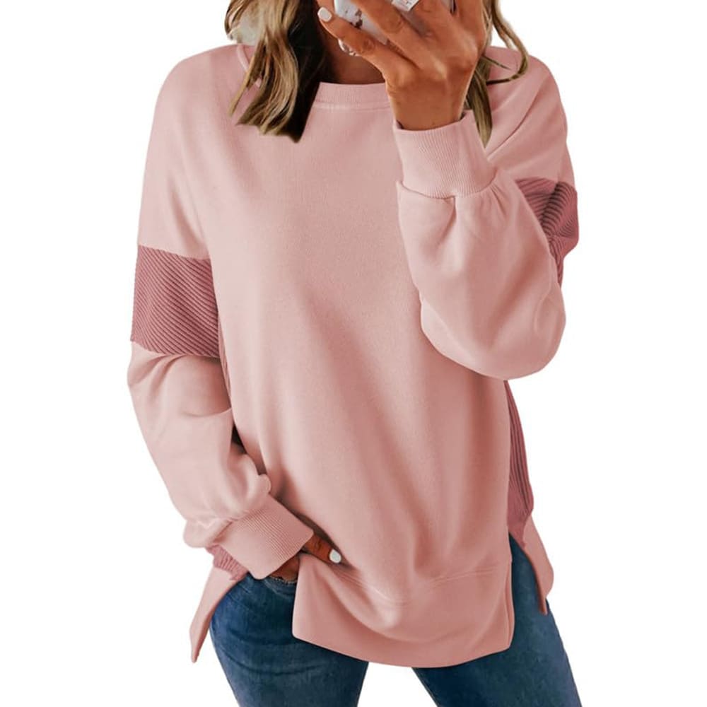 Round Neck Multicolor Round Neck All-matching Casual Loose Sweatshirt view 4
