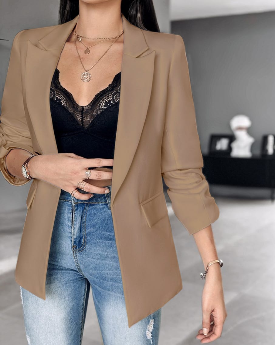 Long Sleeve Cardigan Suit Coat For Women view 3