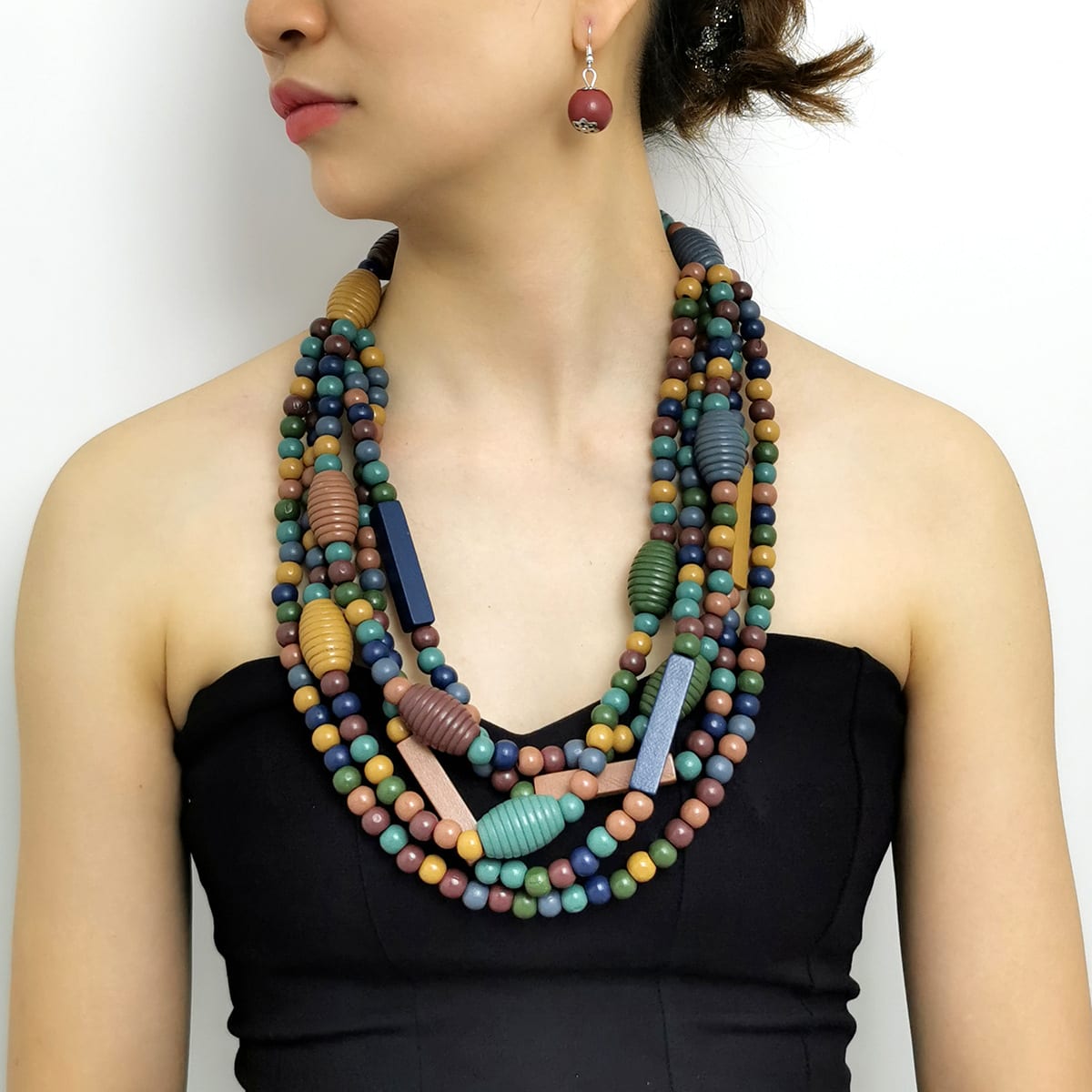 Women's Bohemian Multi-layer Beaded Long Necklace view 3