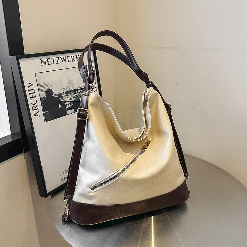 Retro Commuter Texture Large Capacity Korean Style Messenger Bag view 11
