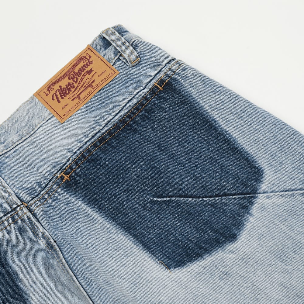 Fashion Knee Hole Denim Trousers Men view 13