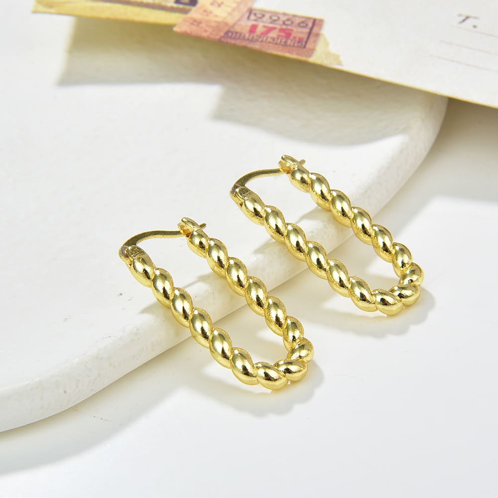 Ball Earrings Women's Accessories Square Threaded Form Simple Earrings view 7