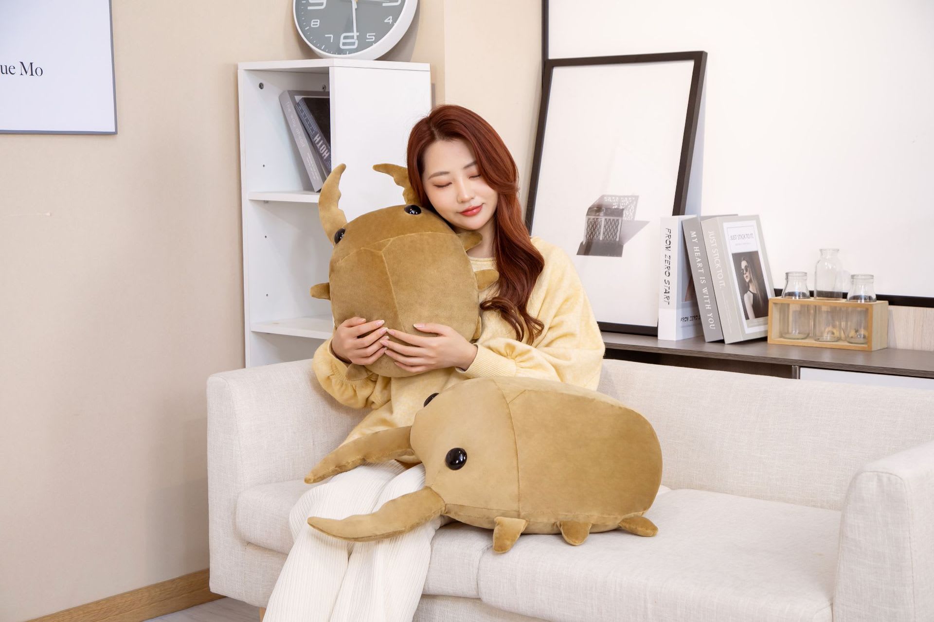 Insect Series Plush Toy Pillow Bug Japanese Rhinoceros Beetle Giraffe Shovel Large Doll view 14