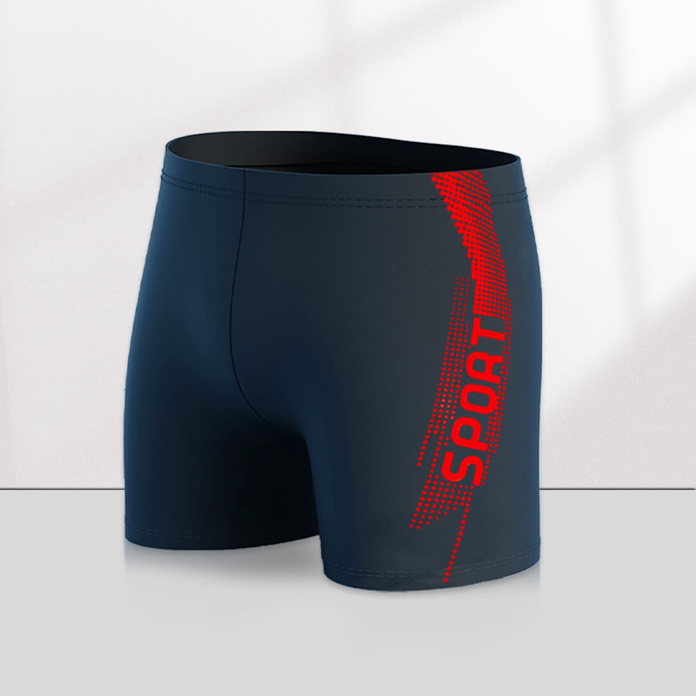 Men's Quick-drying Professional Sports Fitness High Waist Swimming Trunks view 5