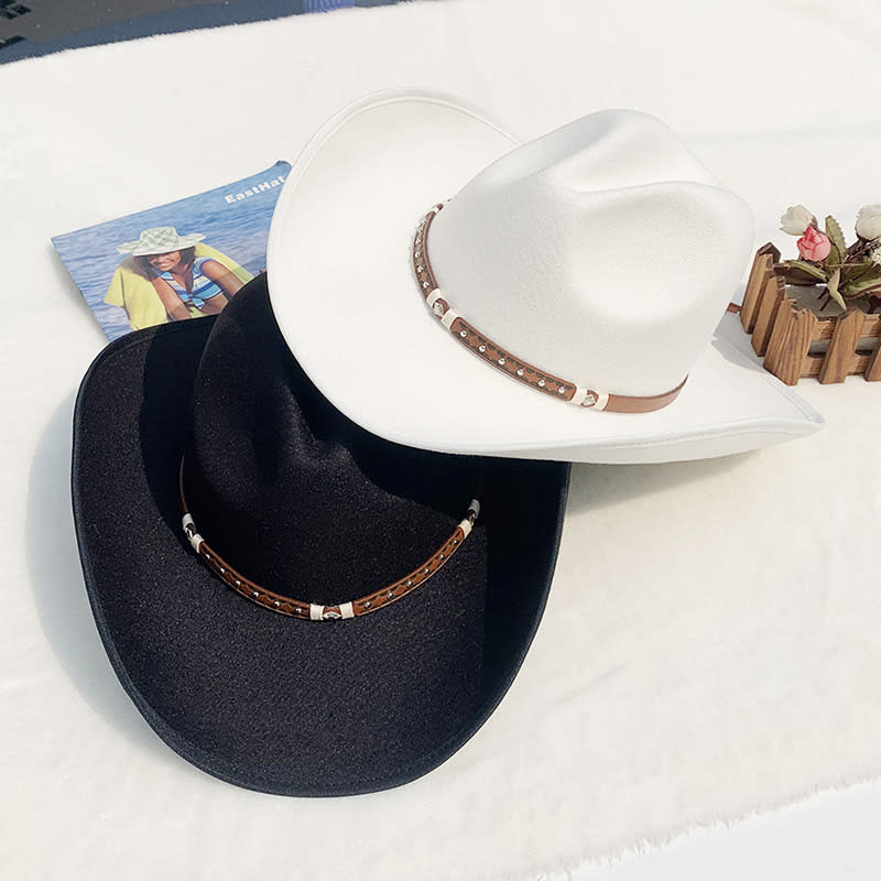 Men's Felt Riding Woolen Cowboy Hat view 4